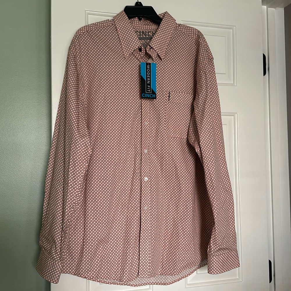 Men’s Cinch Salmon Button up